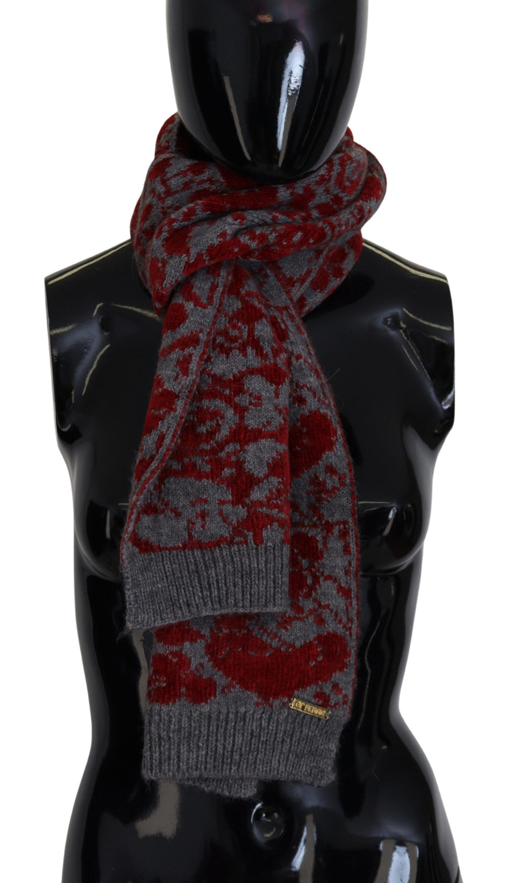 GF Ferre Chic Wickelschal aus Baumwolle in Rot und Grau