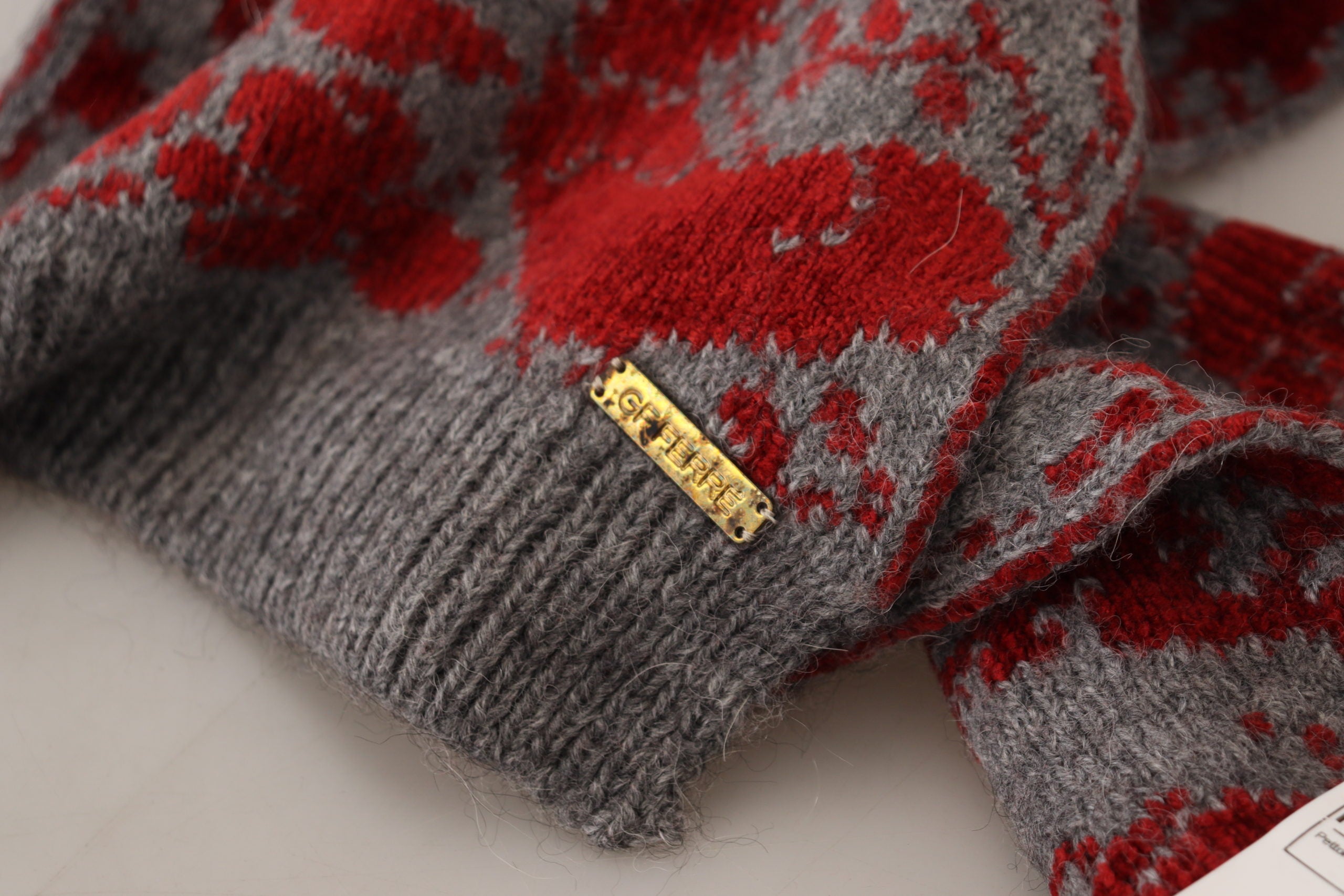 GF Ferre Chic Wickelschal aus Baumwolle in Rot und Grau