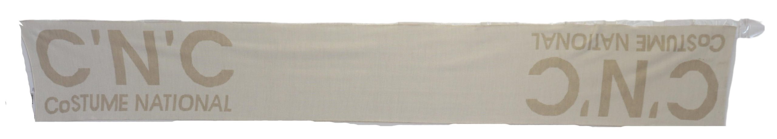 Costume National – Eleganter Schal aus Wollmischung in Beige