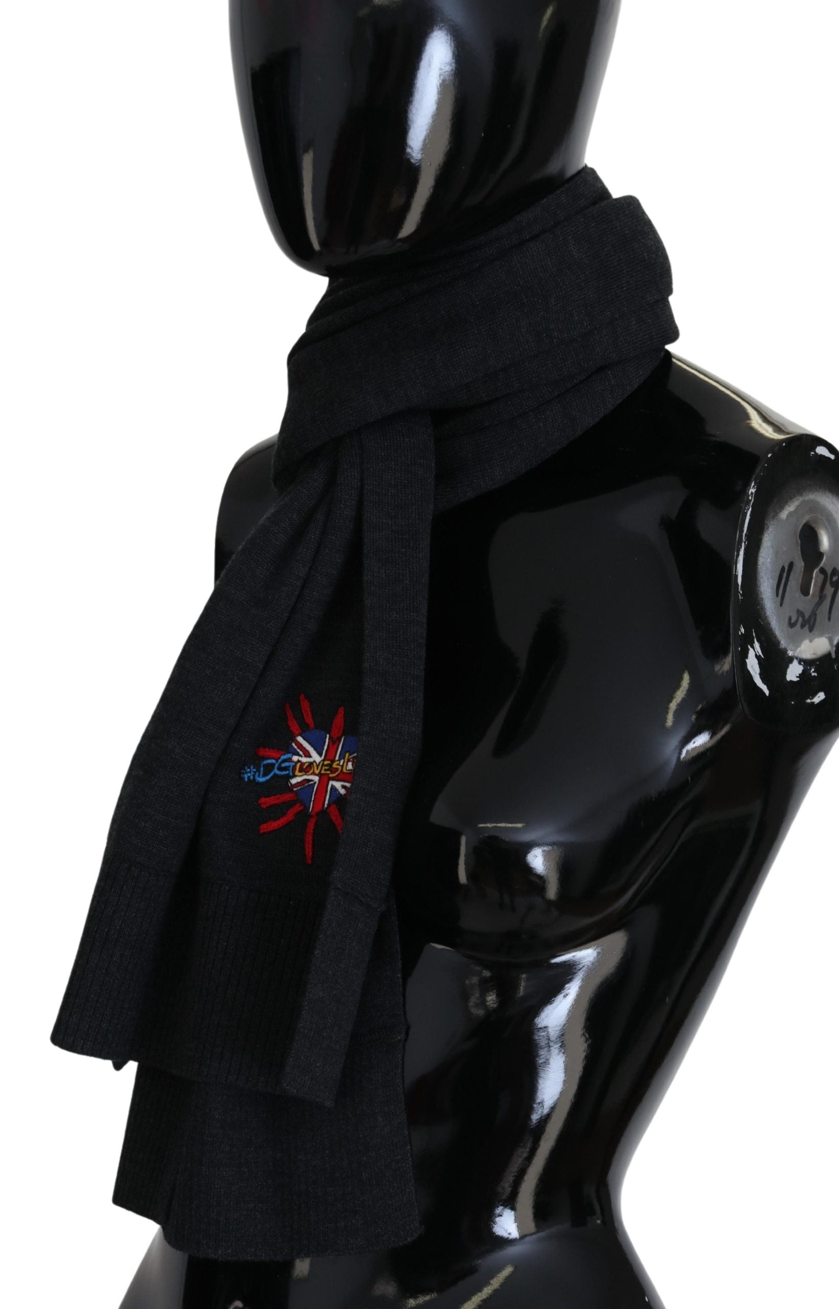 Dolce &amp; Gabbana Eleganter schwarzer Wollschal