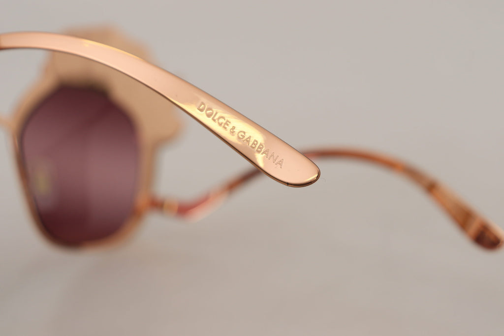 Dolce &amp; Gabbana – Schicke Sonnenbrille mit Rosen-Paillettenstickerei