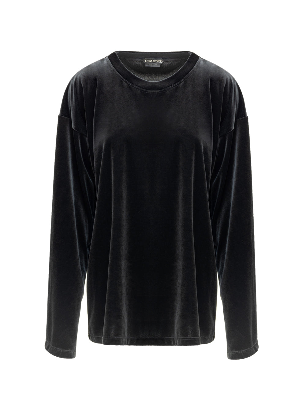 Tom Ford Black Velvet Long Sleeve Sweater