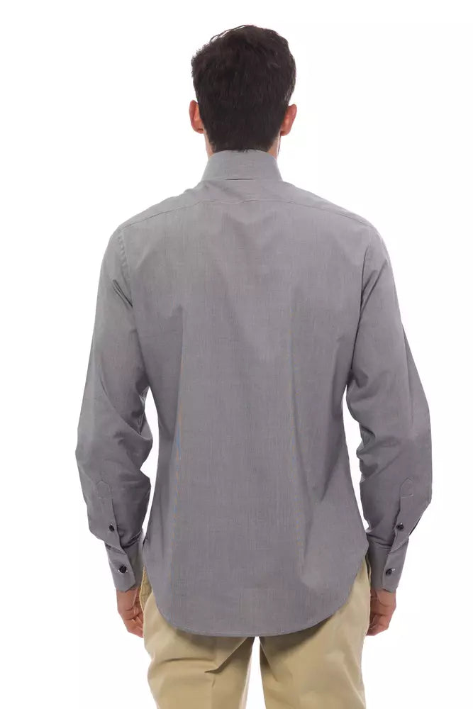 Billionaire Italian Couture Black Cotton Men's Shirt