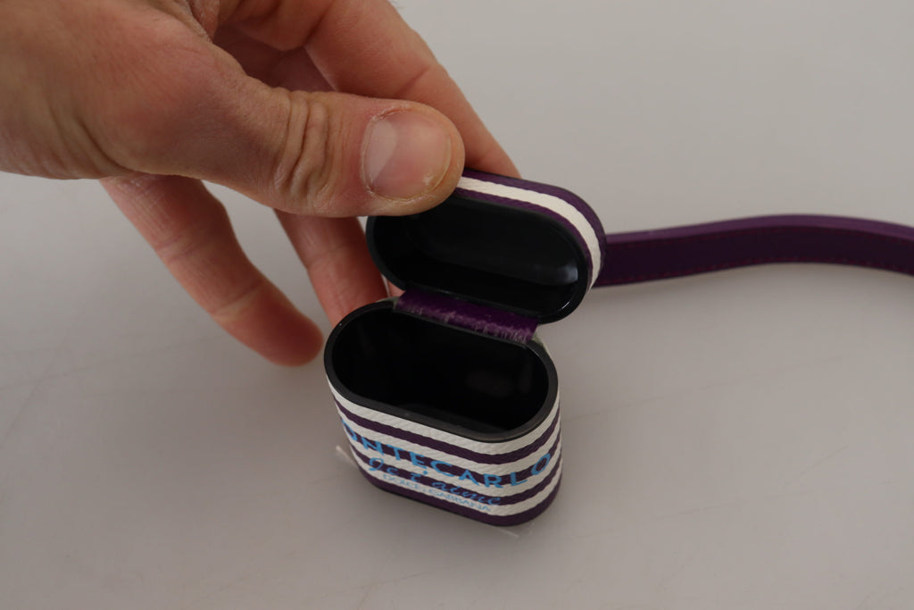 Dolce &amp; Gabbana – Schicke Airpods-Hülle aus lila Leder