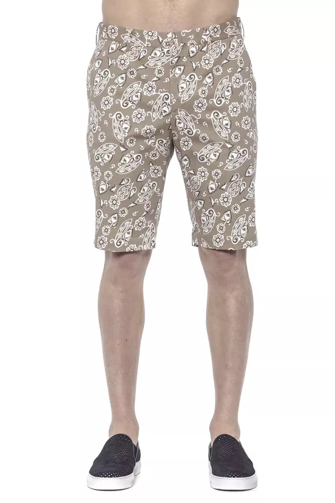 PT Torino Beige Herren-Bermudashorts aus Baumwolle