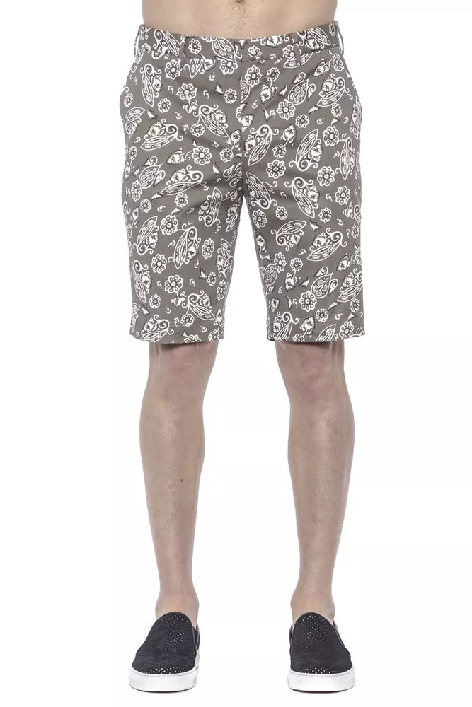 PT Torino Herren-Bermudashorts aus grüner Baumwolle