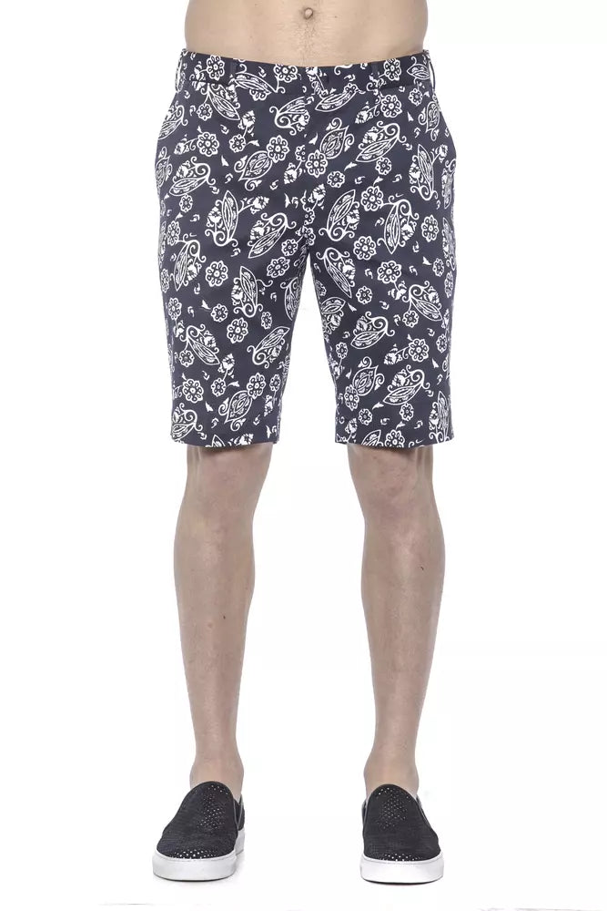 PT Torino Blaue Herren-Bermudashorts aus Baumwolle