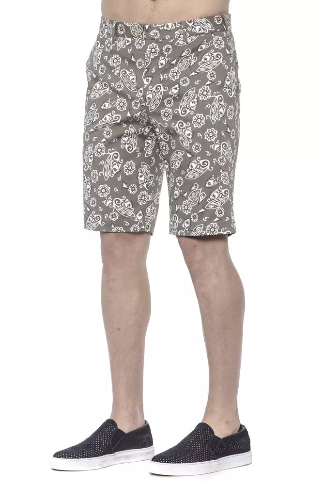 PT Torino Herren-Bermudashorts aus grüner Baumwolle