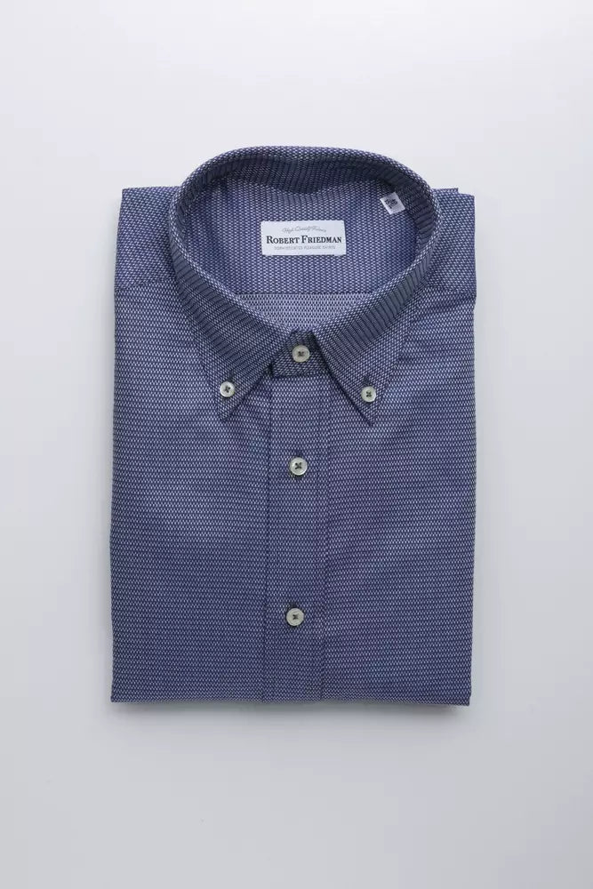 Robert Friedman "Blue Cotton Men's Shirt"