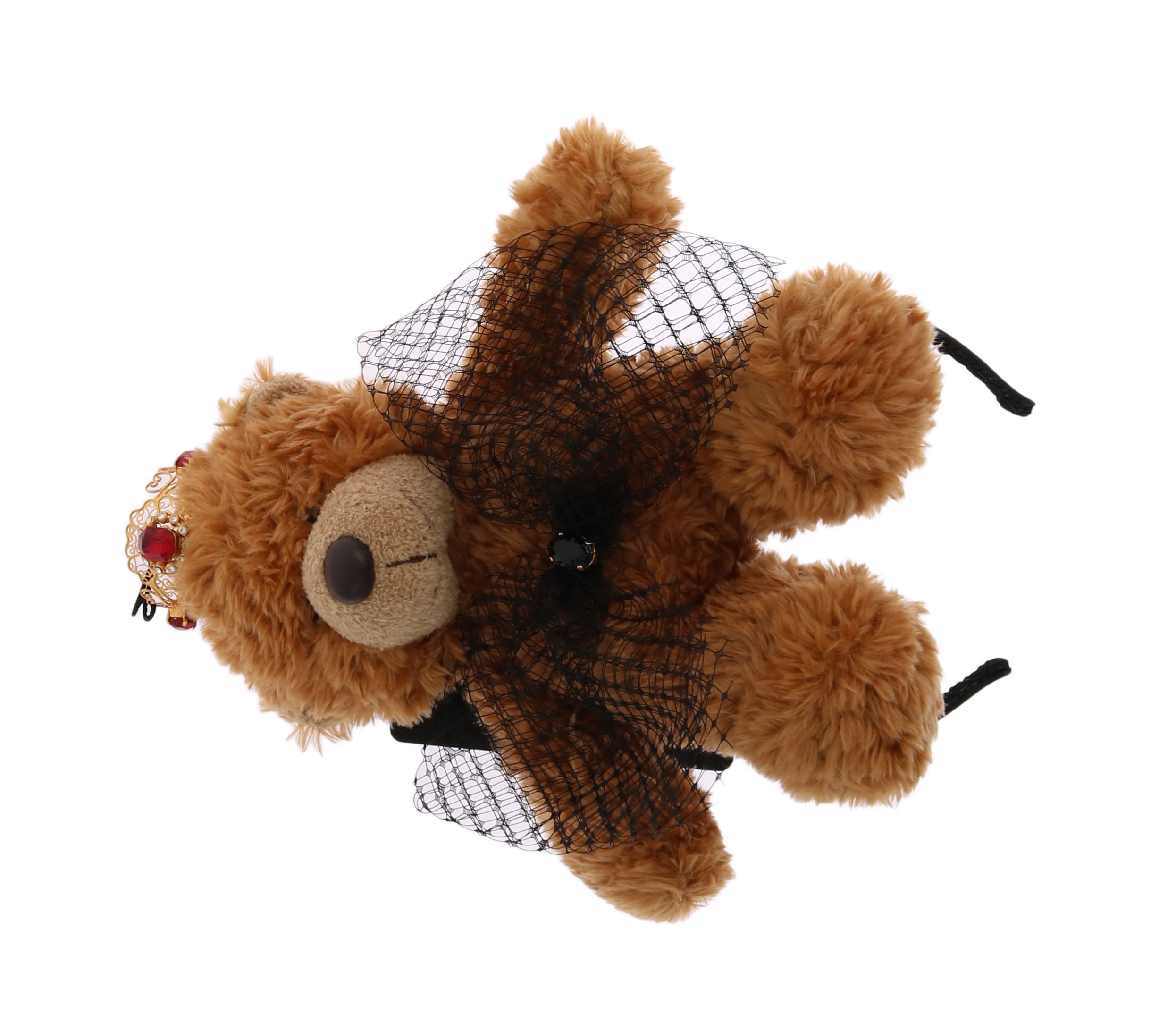 Dolce &amp; Gabbana Teddybär-Haarband mit Kristallkrone