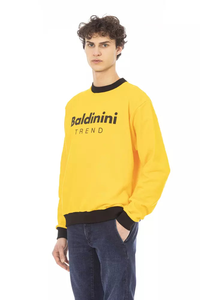 Baldinini Trend Yellow Cotton Men Hoodie