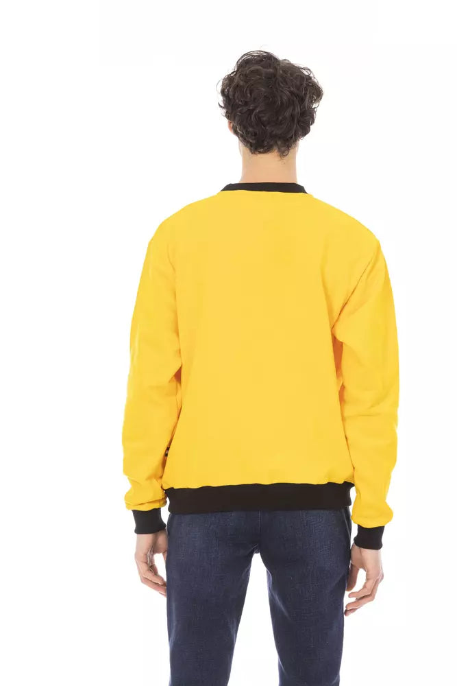 Baldinini Trend Yellow Cotton Men Hoodie