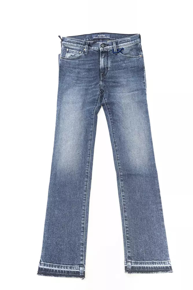 Jacob Cohen Blue Cotton Women Jeans with Pony Skin Label