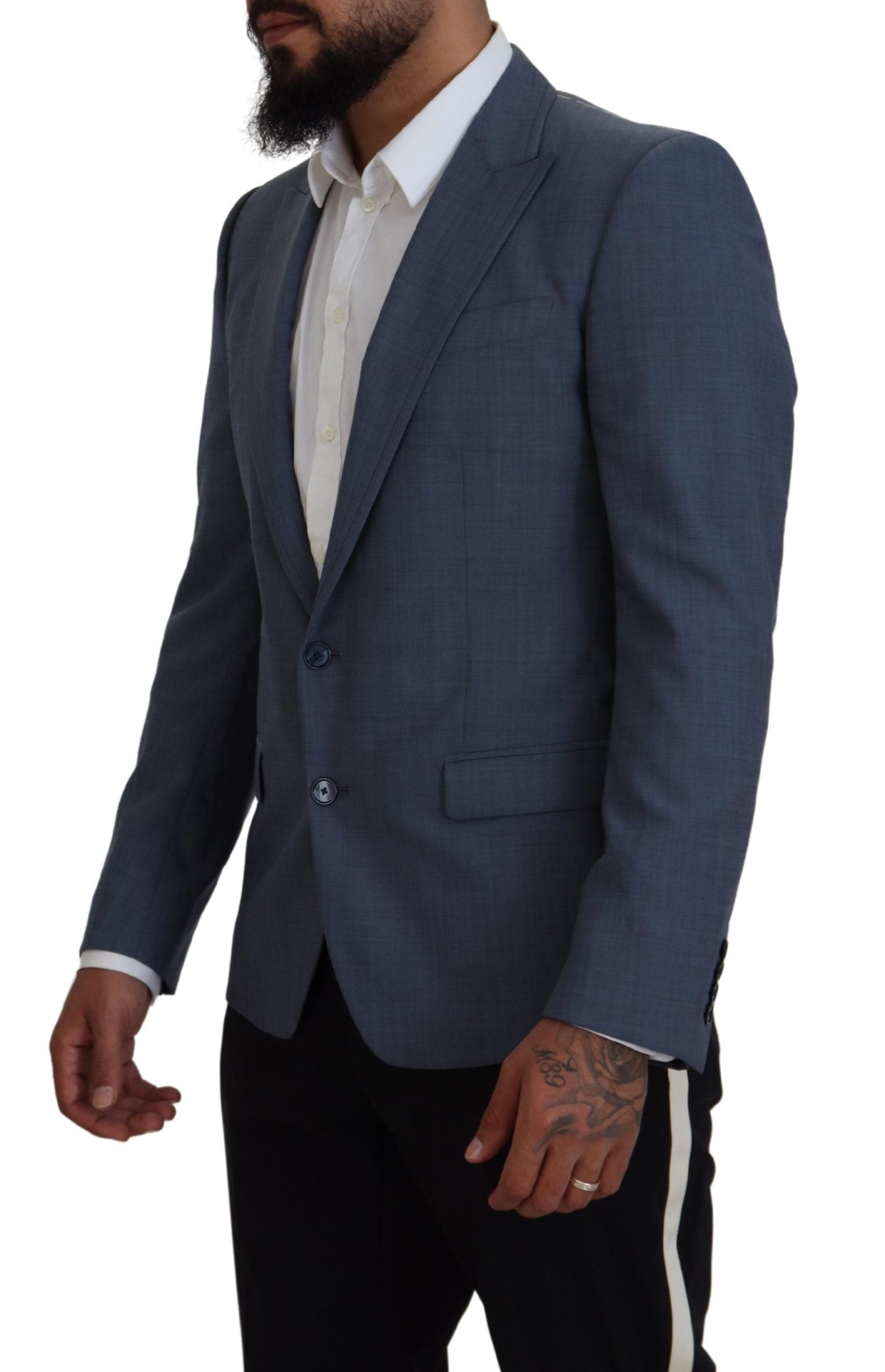 Dolce &amp; Gabbana Eleganter blauer einreihiger Sportblazer