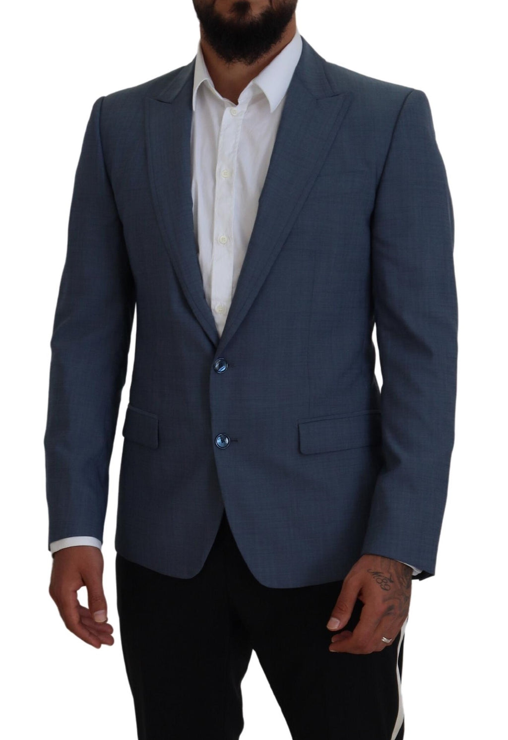 Dolce &amp; Gabbana Eleganter blauer einreihiger Sportblazer