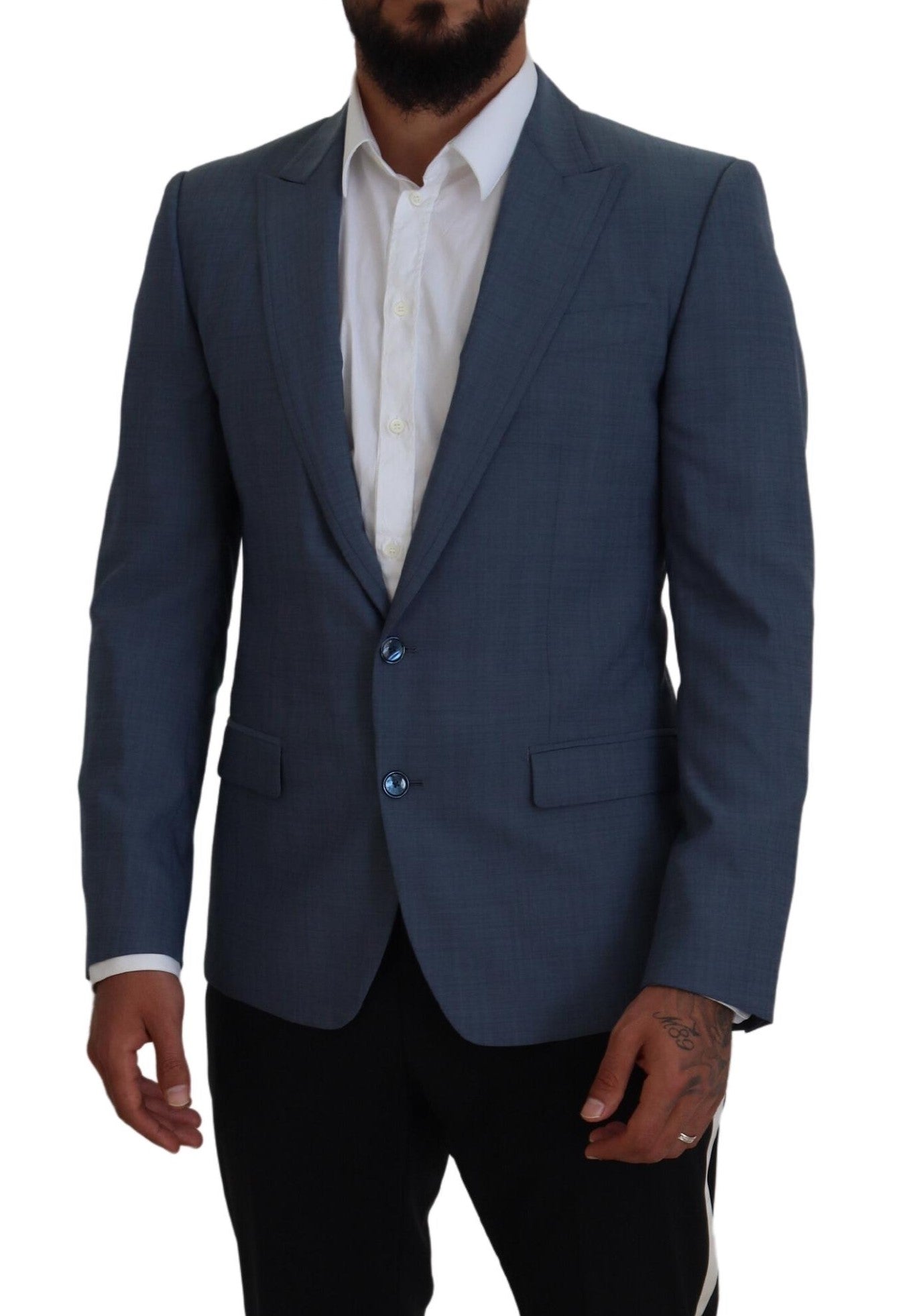 Dolce &amp; Gabbana Eleganter blauer einreihiger Sportblazer