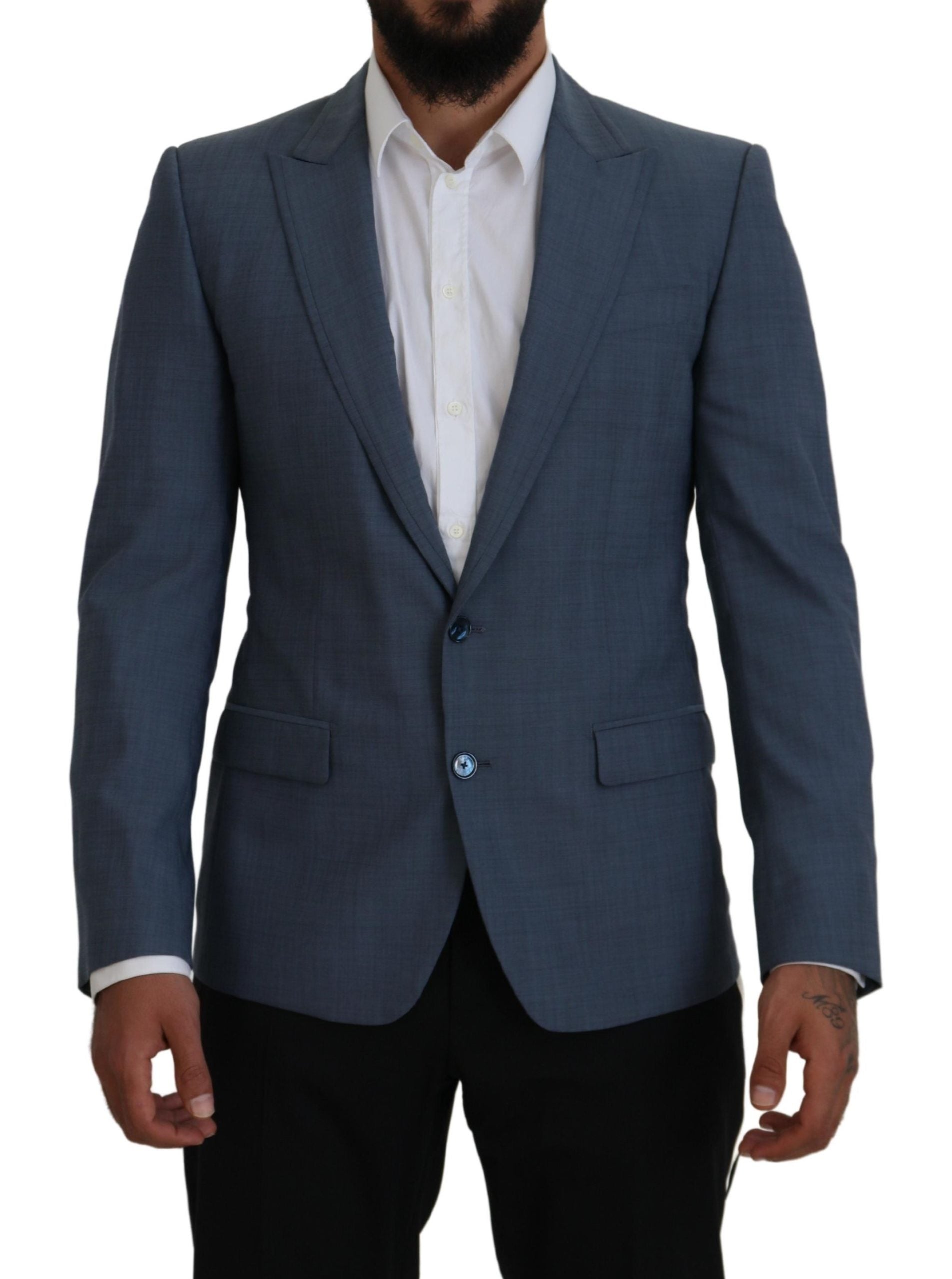 Dolce &amp; Gabbana Eleganter blauer einreihiger Sportblazer