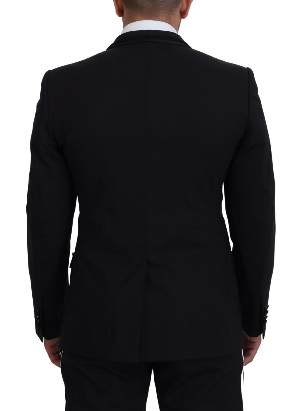 Dolce &amp; Gabbana Eleganter schwarzer Abendblazer mit Seidenfutter
