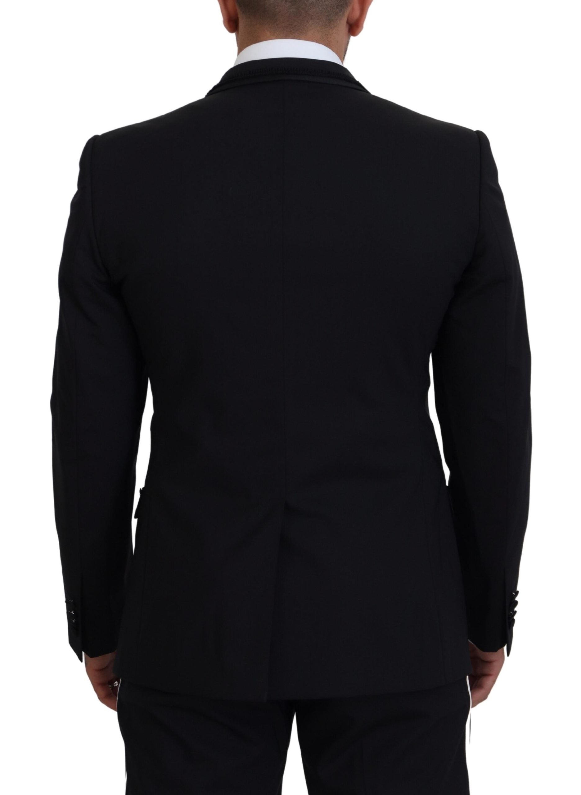 Dolce &amp; Gabbana Eleganter schwarzer Abendblazer mit Seidenfutter
