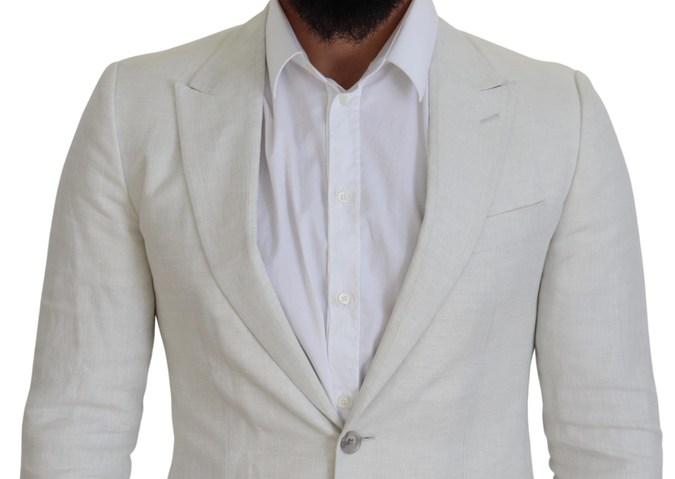 Dolce &amp; Gabbana Eleganter weißer Sicilia-Einreiher-Blazer