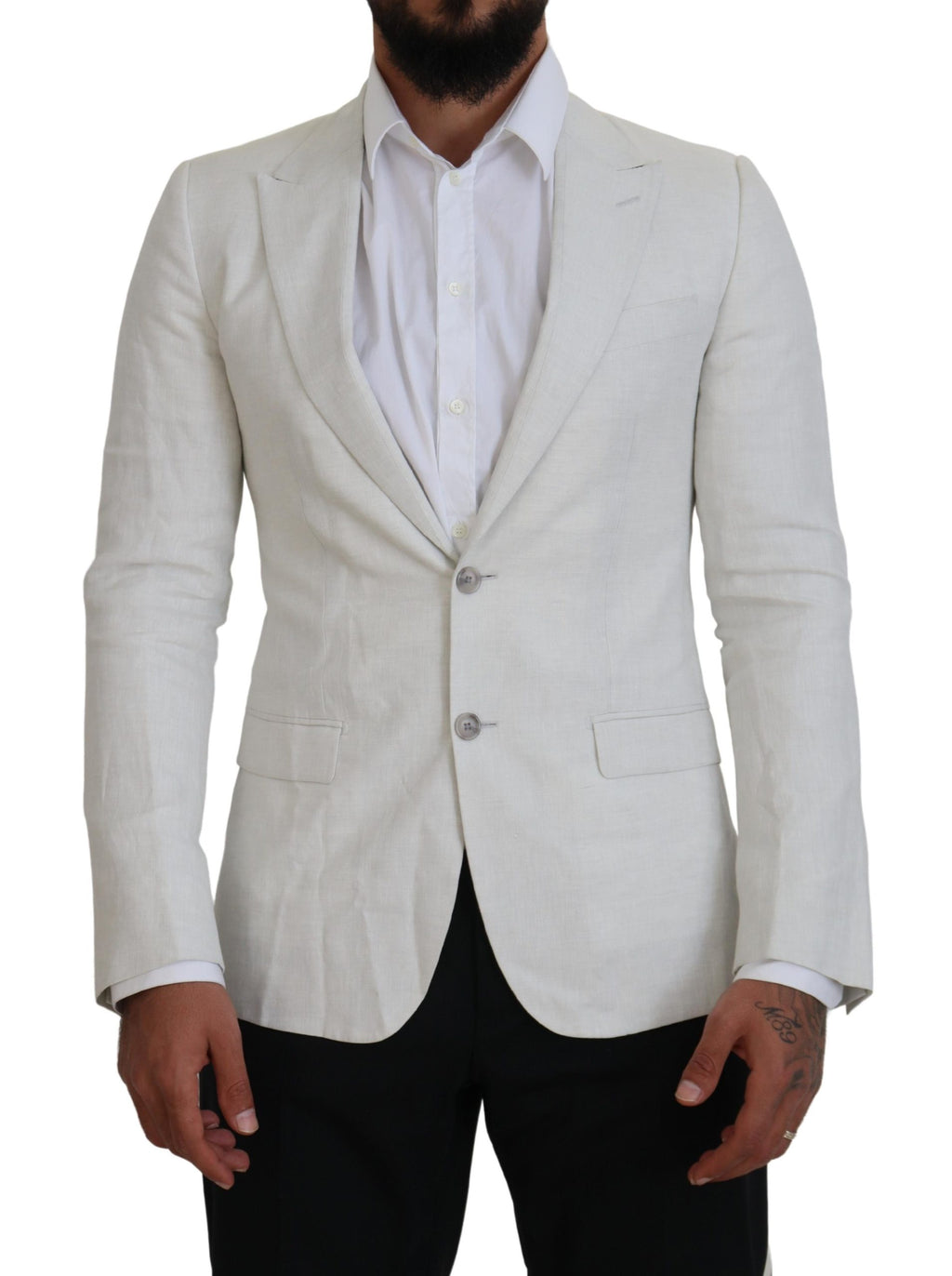 Dolce &amp; Gabbana Eleganter weißer Sicilia-Einreiher-Blazer
