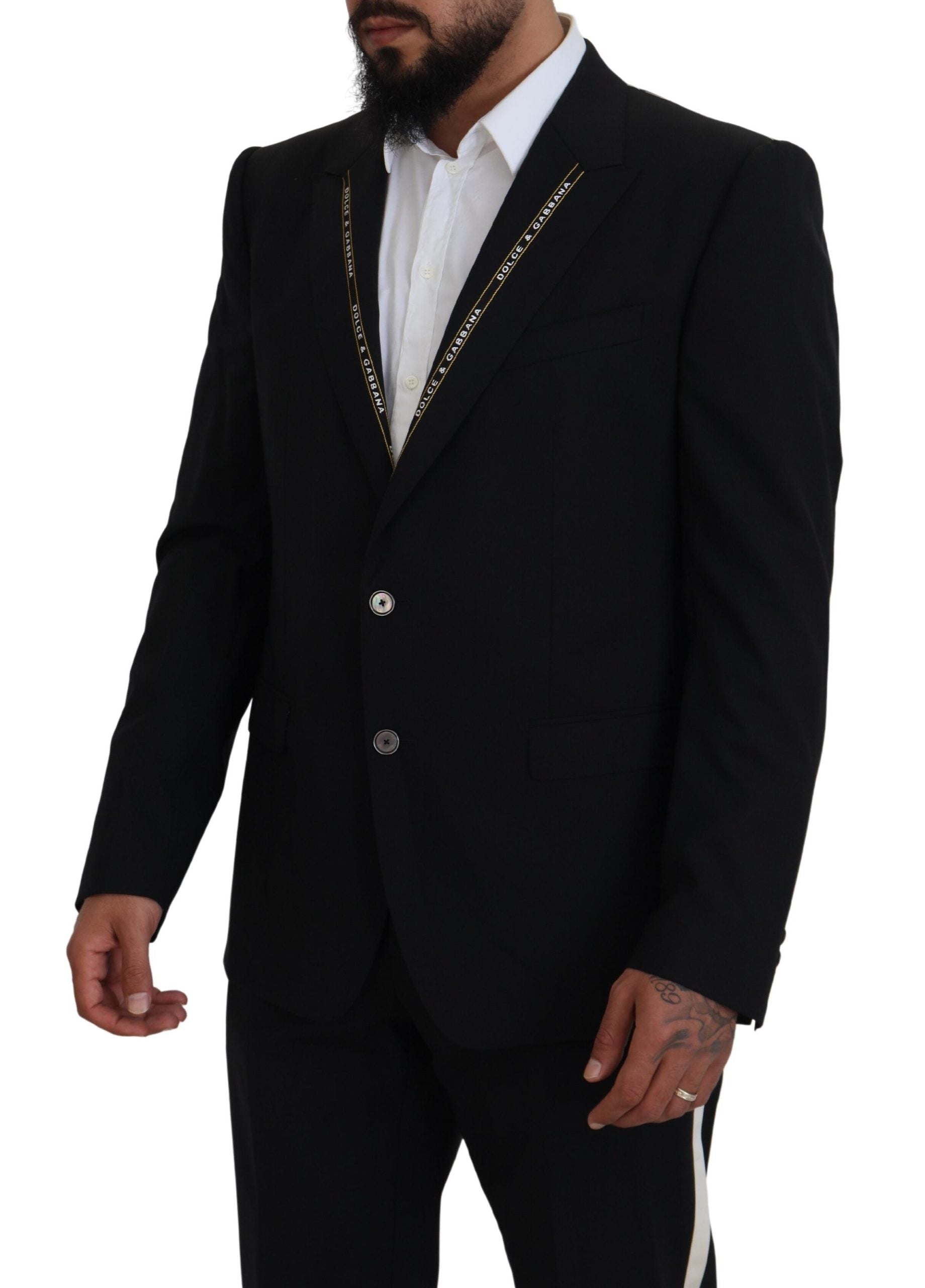 Dolce &amp; Gabbana – Schwarzer einreihiger Blazer im sizilianischen Stil