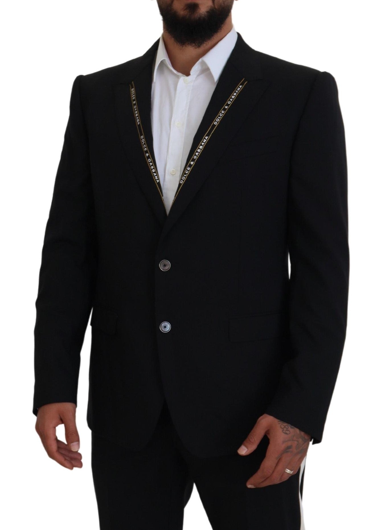 Dolce &amp; Gabbana – Schwarzer einreihiger Blazer im sizilianischen Stil
