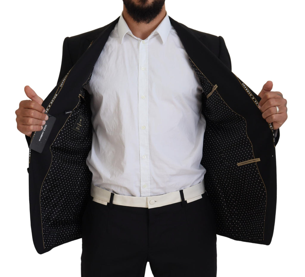 Dolce &amp; Gabbana – Schwarzer einreihiger Blazer im sizilianischen Stil