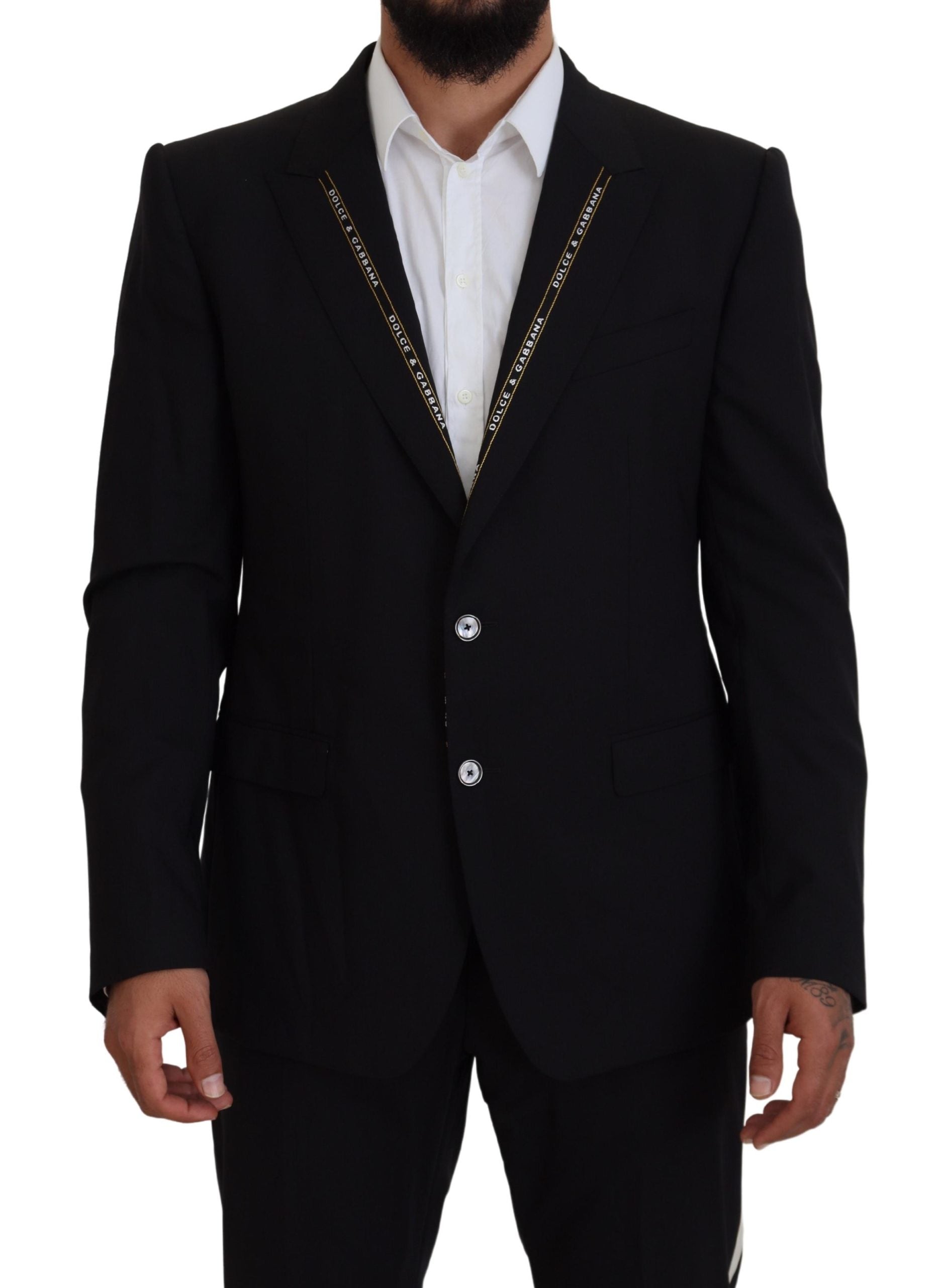 Dolce &amp; Gabbana – Schwarzer einreihiger Blazer im sizilianischen Stil