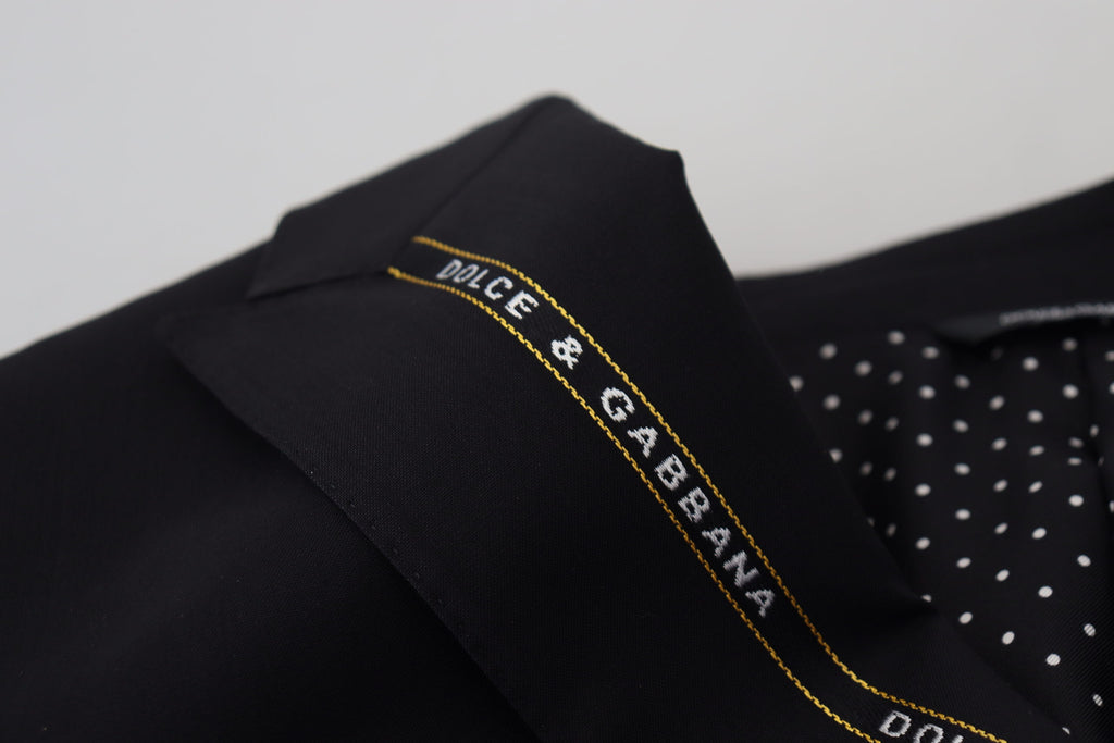 Dolce &amp; Gabbana – Schwarzer einreihiger Blazer im sizilianischen Stil