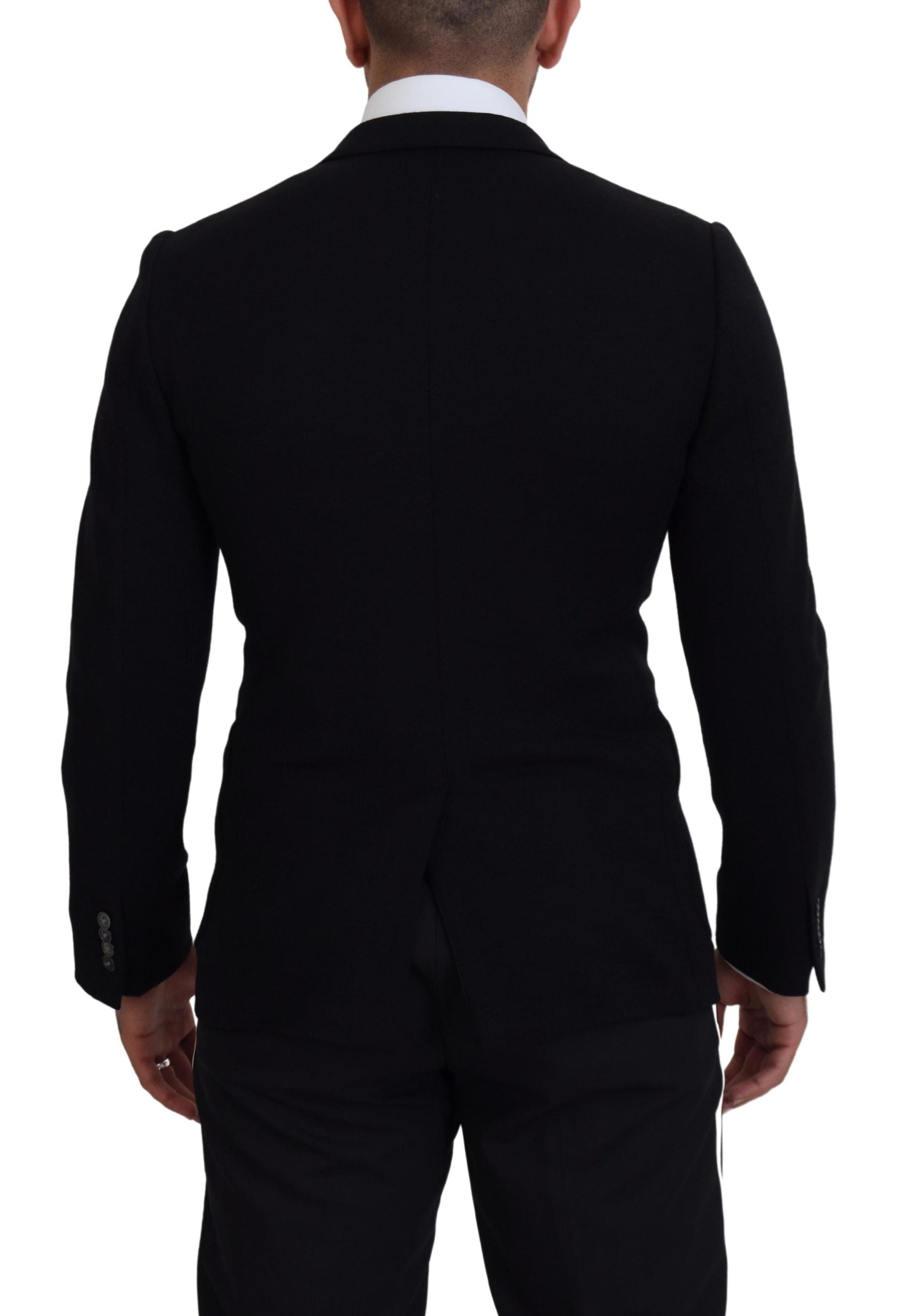 Dolce &amp; Gabbana Eleganter einreihiger schwarzer Wollblazer