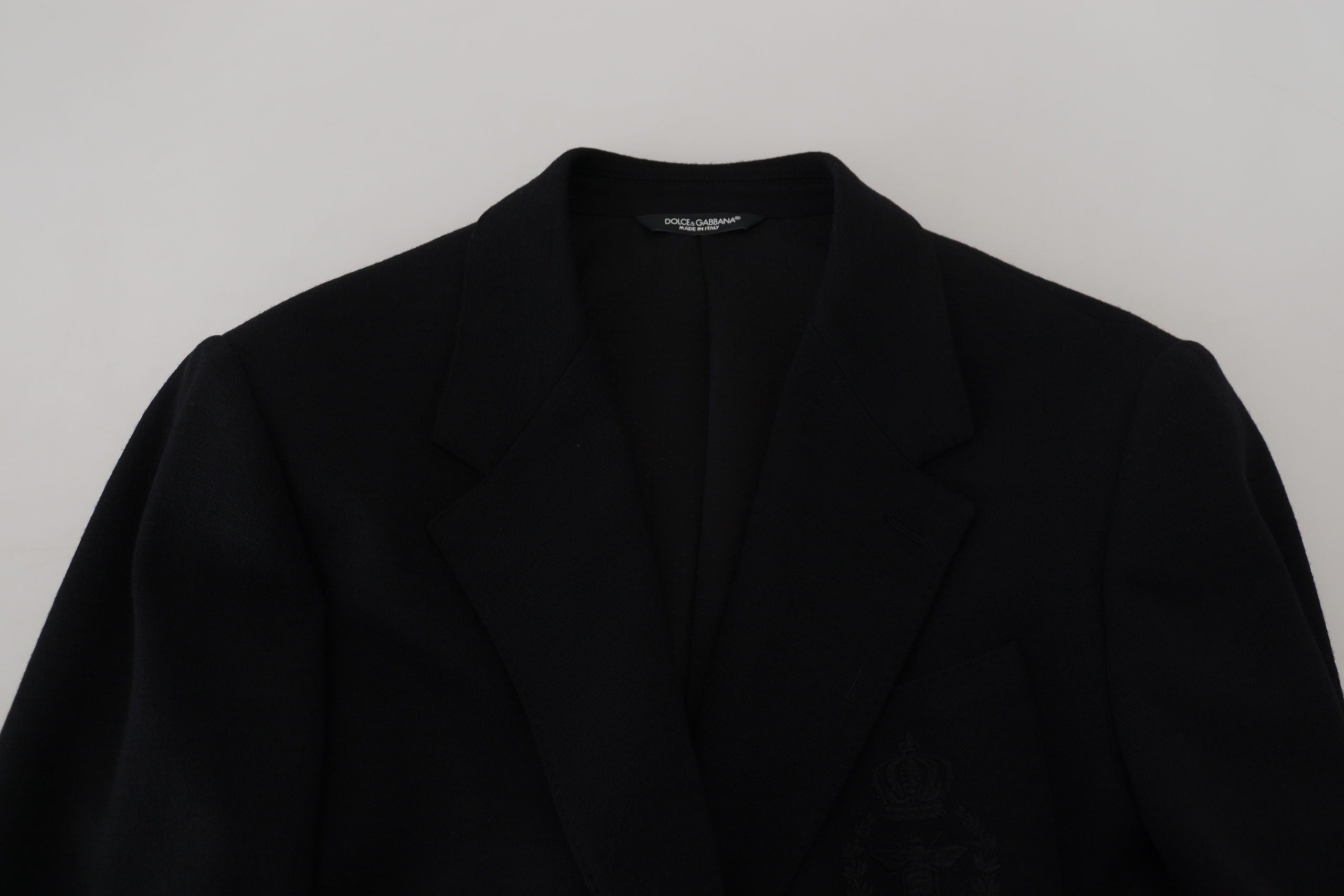 Dolce &amp; Gabbana Eleganter einreihiger schwarzer Wollblazer