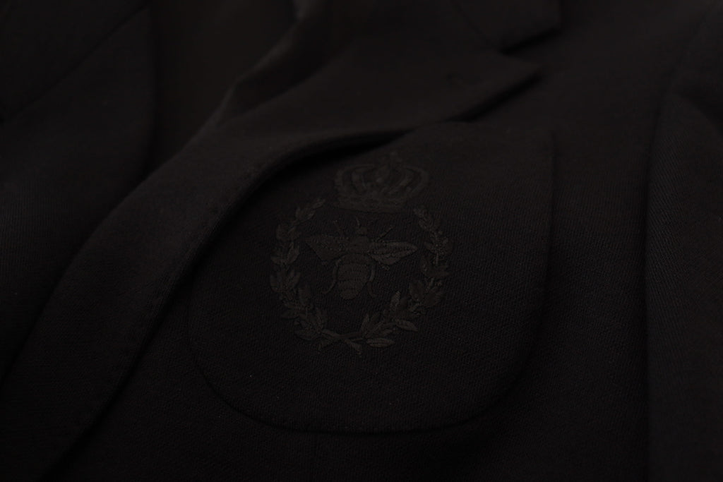 Dolce &amp; Gabbana Eleganter einreihiger schwarzer Wollblazer