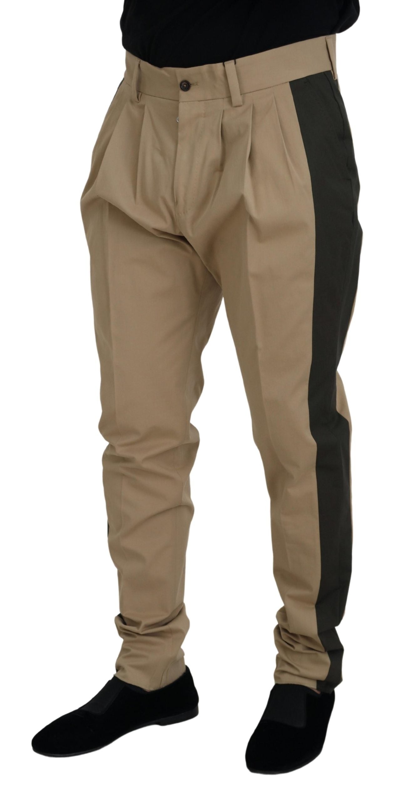 Dolce &amp; Gabbana Elegante zweifarbige Stretchhose aus Baumwolle