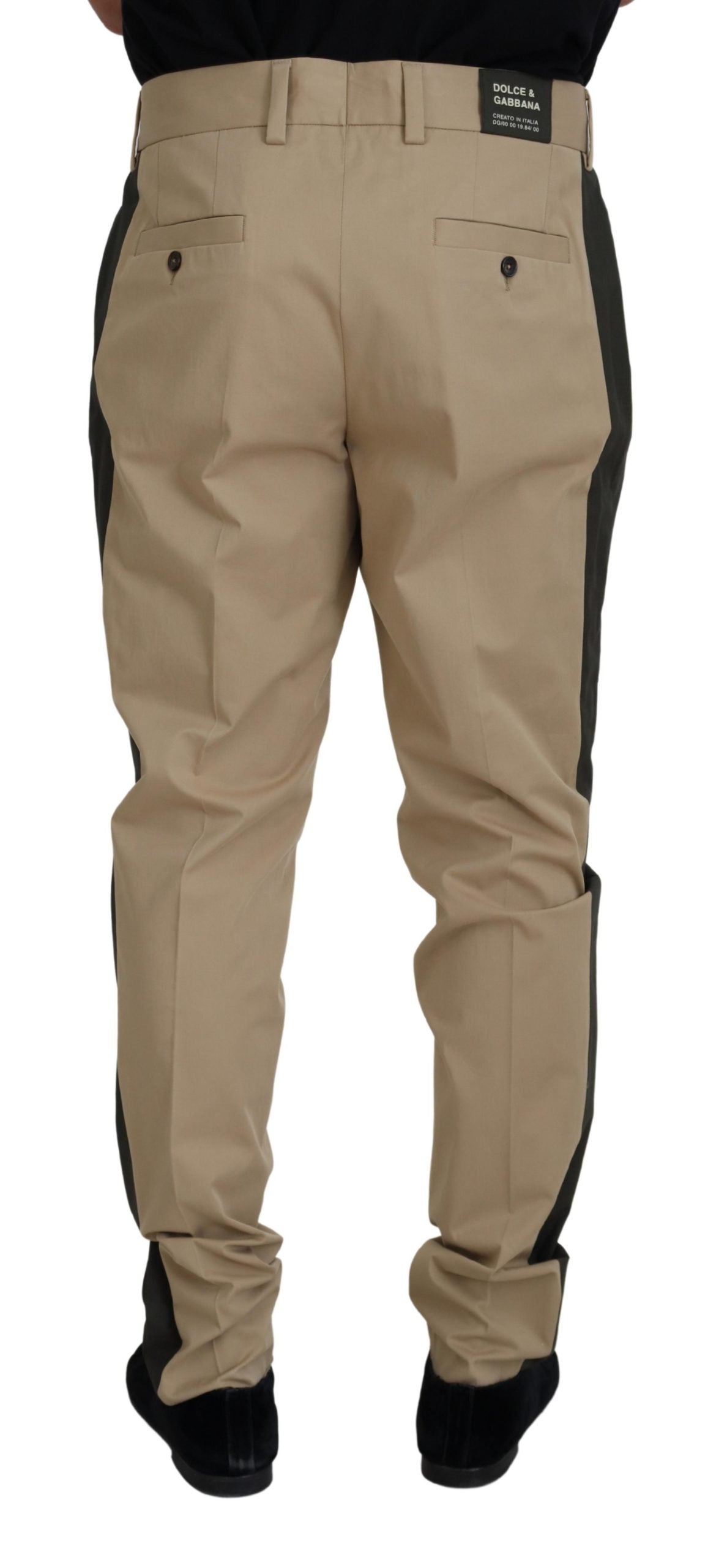 Dolce &amp; Gabbana Elegante zweifarbige Stretchhose aus Baumwolle