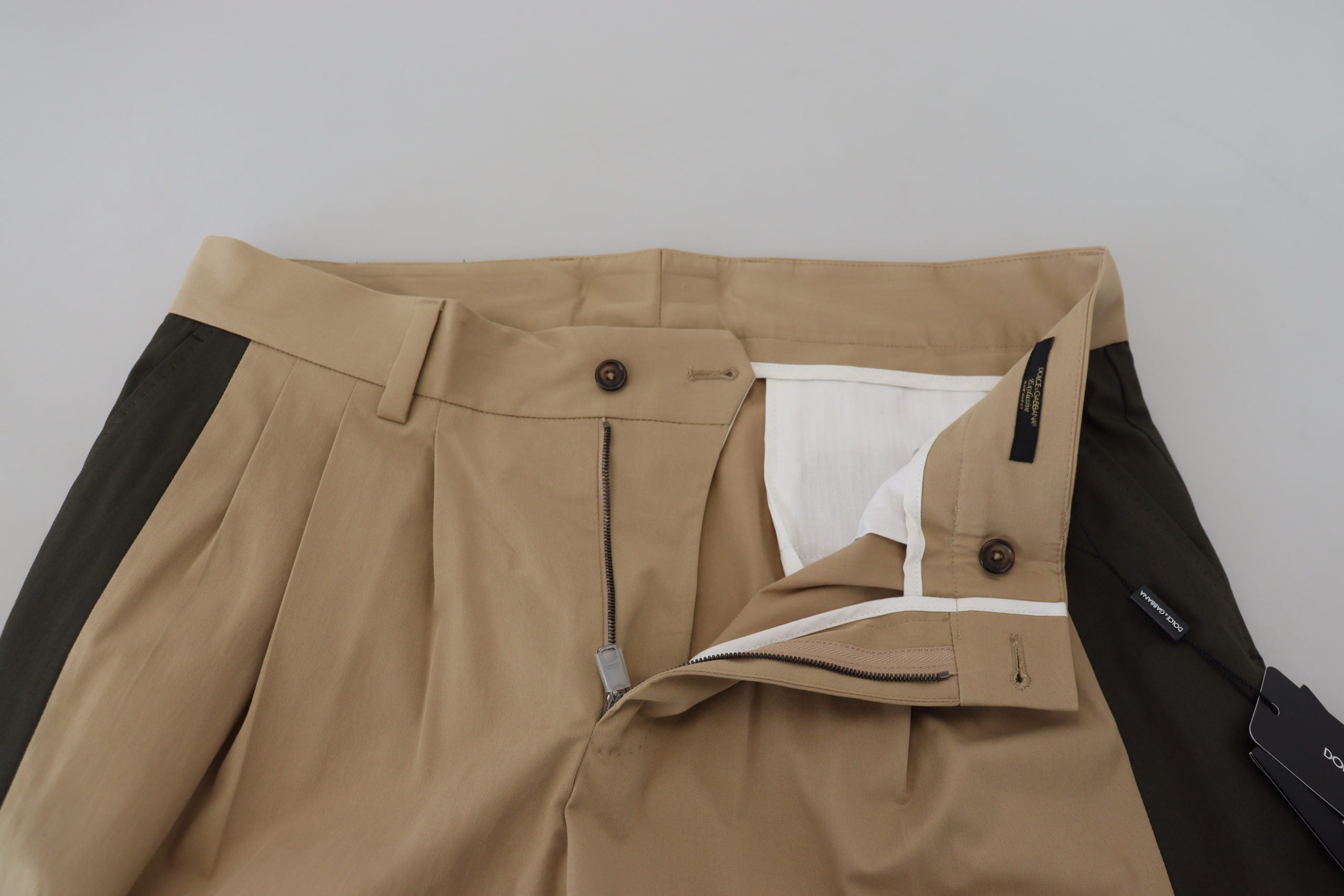 Dolce &amp; Gabbana Elegante zweifarbige Stretchhose aus Baumwolle