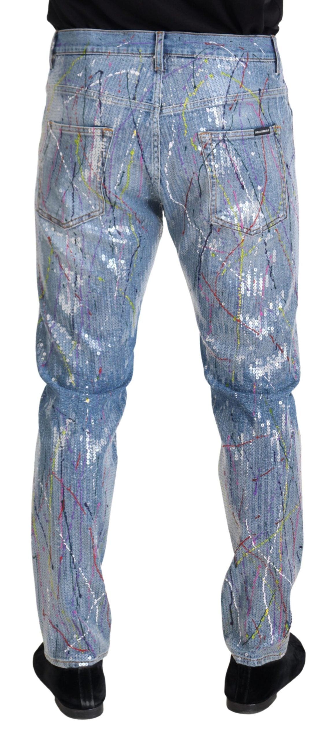 Dolce &amp; Gabbana – Exquisite Jeanshose mit Farbspritzern