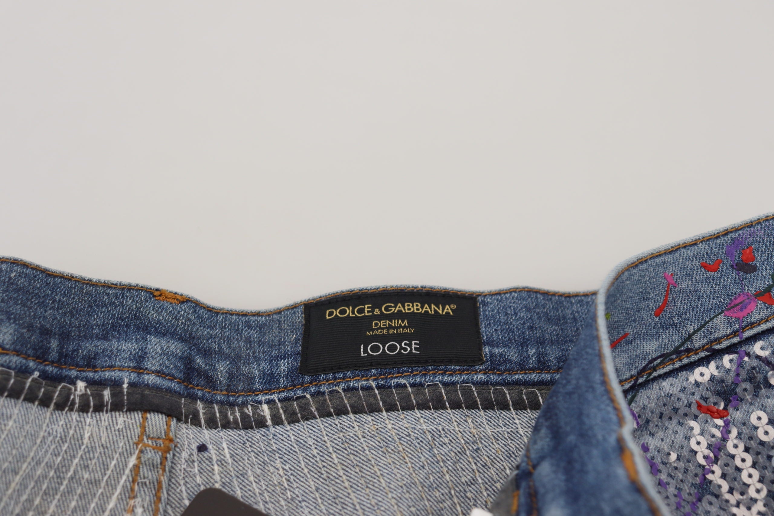 Dolce &amp; Gabbana – Exquisite Jeanshose mit Farbspritzern