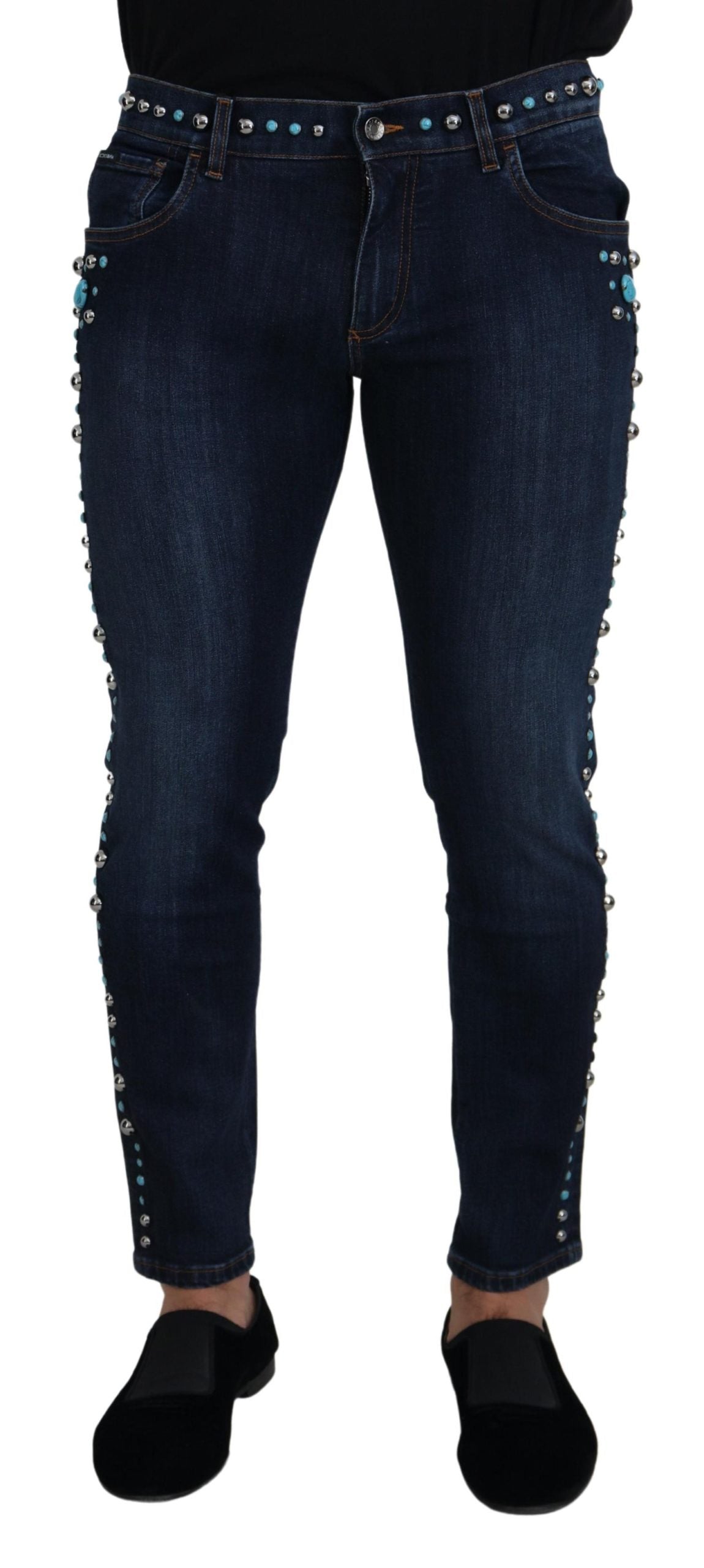 Dolce &amp; Gabbana – Opulence Denim-Jeans mit Nieten