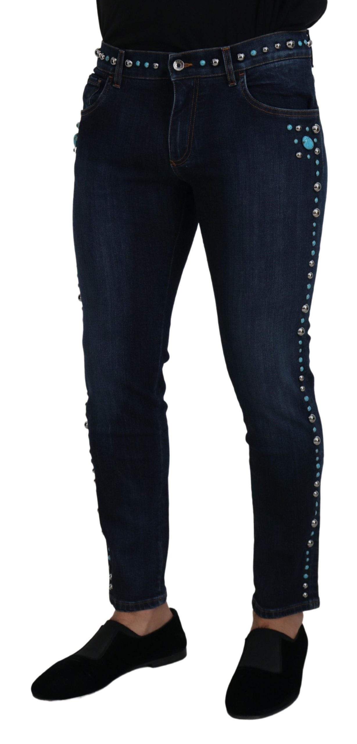 Dolce &amp; Gabbana – Opulence Denim-Jeans mit Nieten