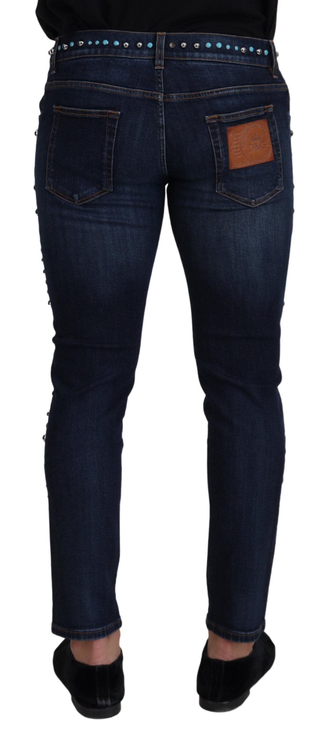 Dolce &amp; Gabbana – Opulence Denim-Jeans mit Nieten