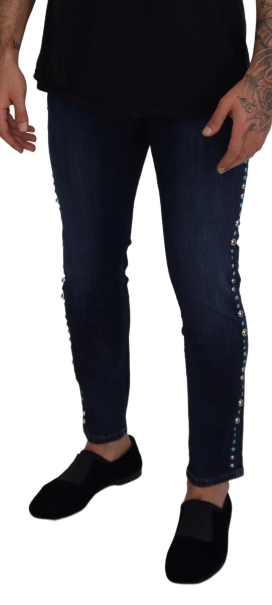 Dolce &amp; Gabbana – Opulence Denim-Jeans mit Nieten