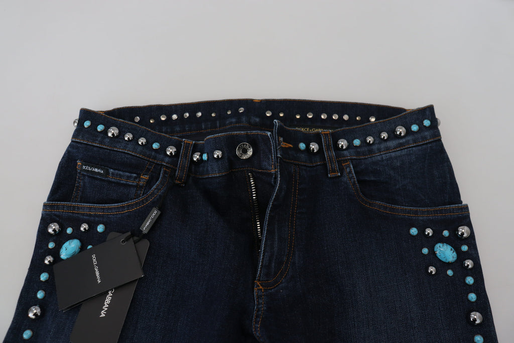 Dolce &amp; Gabbana – Opulence Denim-Jeans mit Nieten