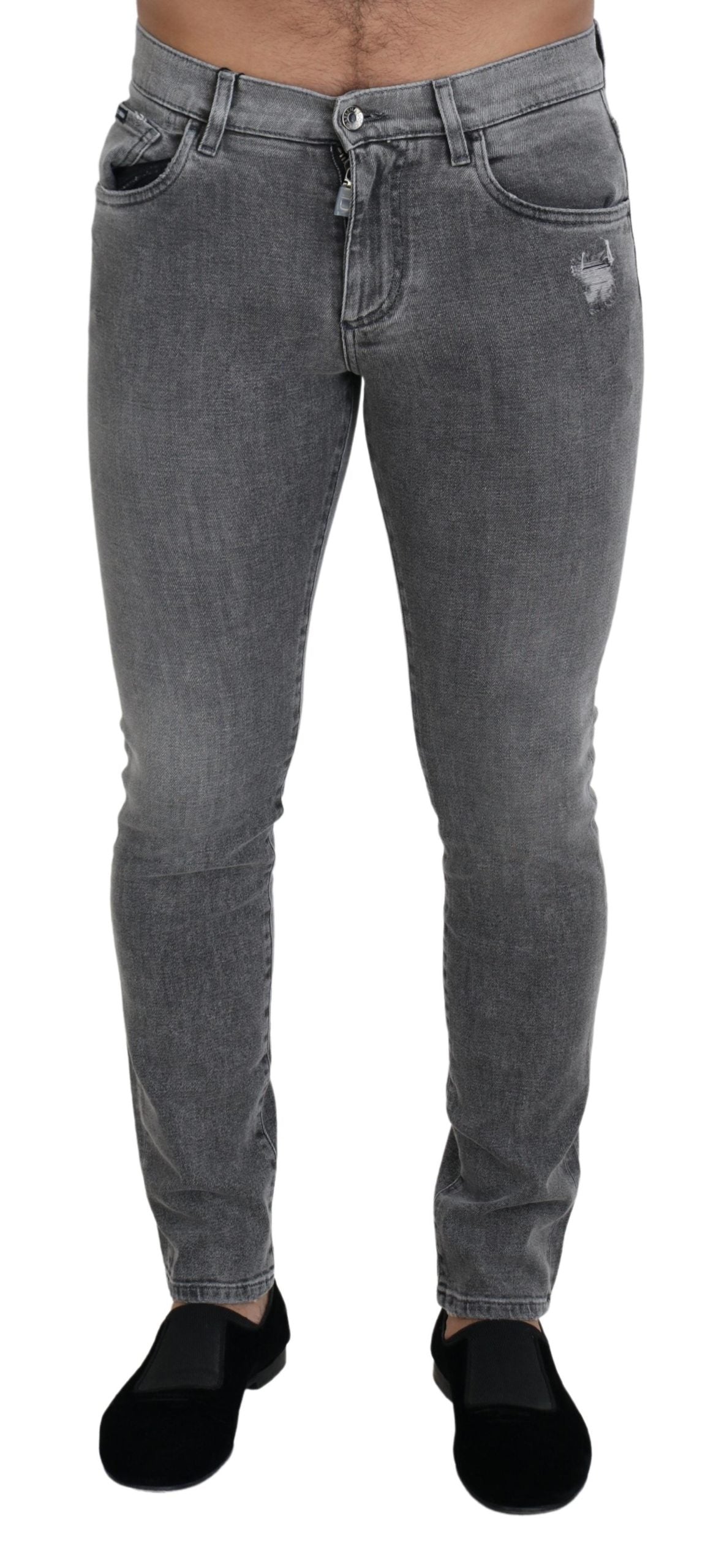 Dolce &amp; Gabbana Schicke grau verwaschene Jeanshose