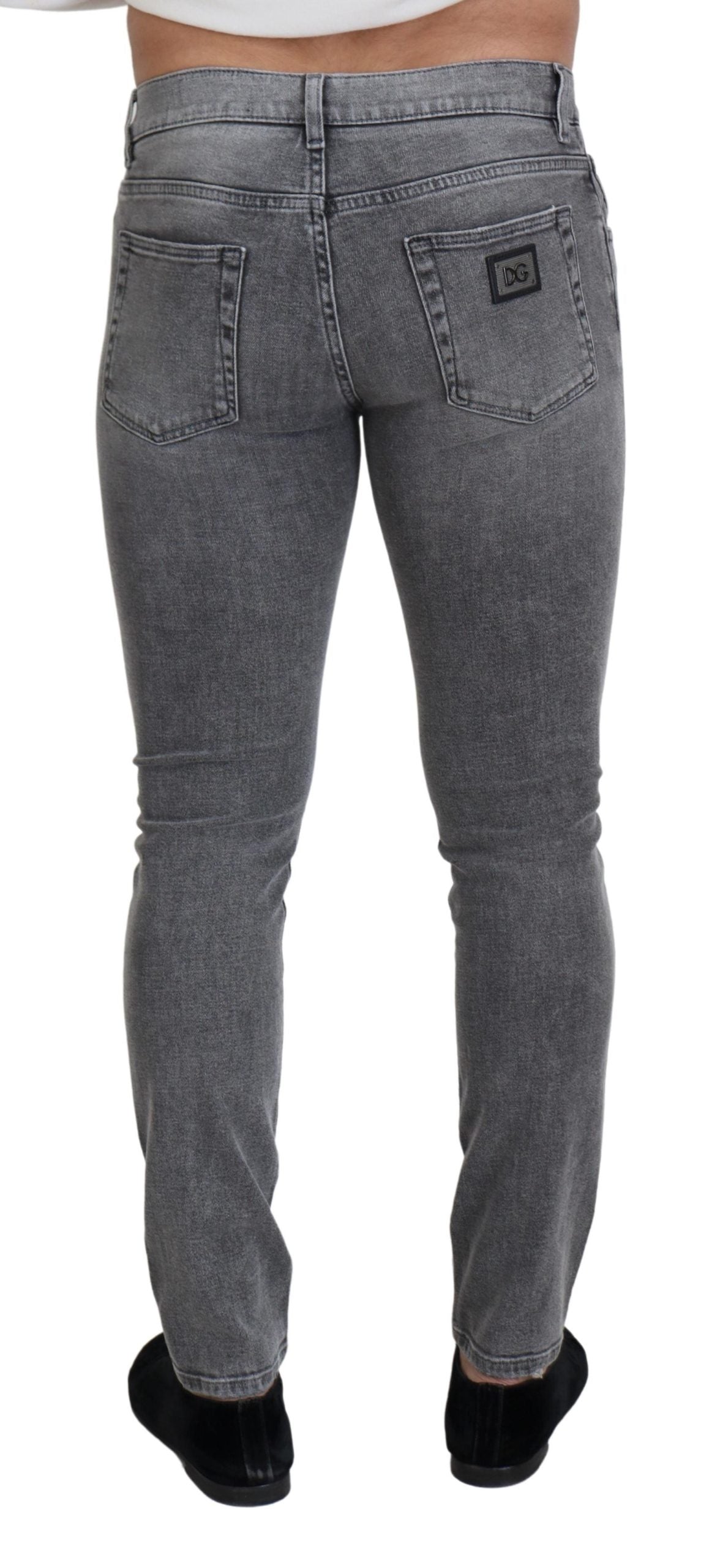 Dolce &amp; Gabbana Schicke grau verwaschene Jeanshose