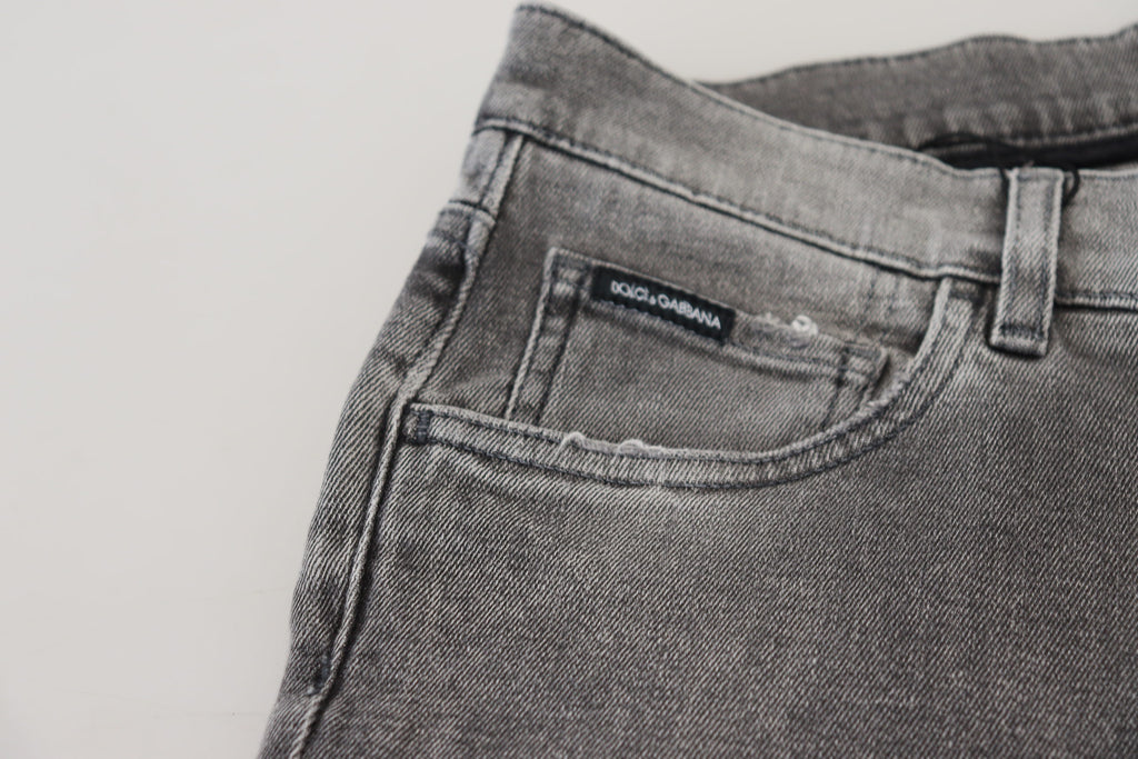 Dolce &amp; Gabbana Schicke grau verwaschene Jeanshose