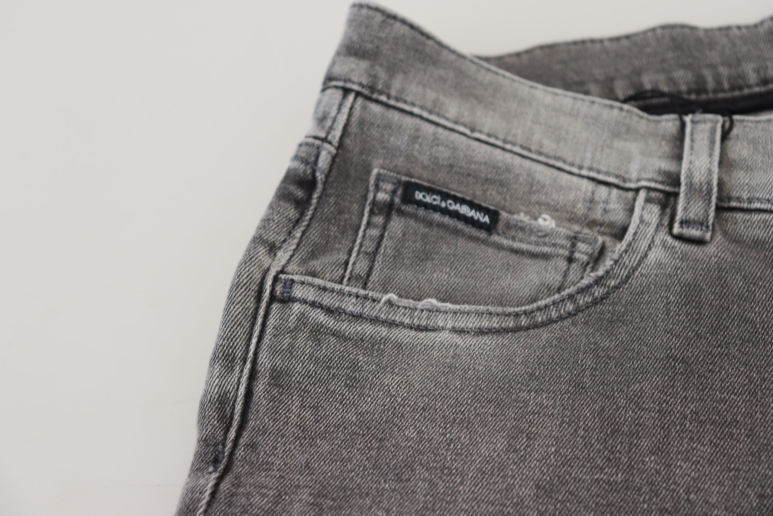 Dolce &amp; Gabbana Schicke grau verwaschene Jeanshose