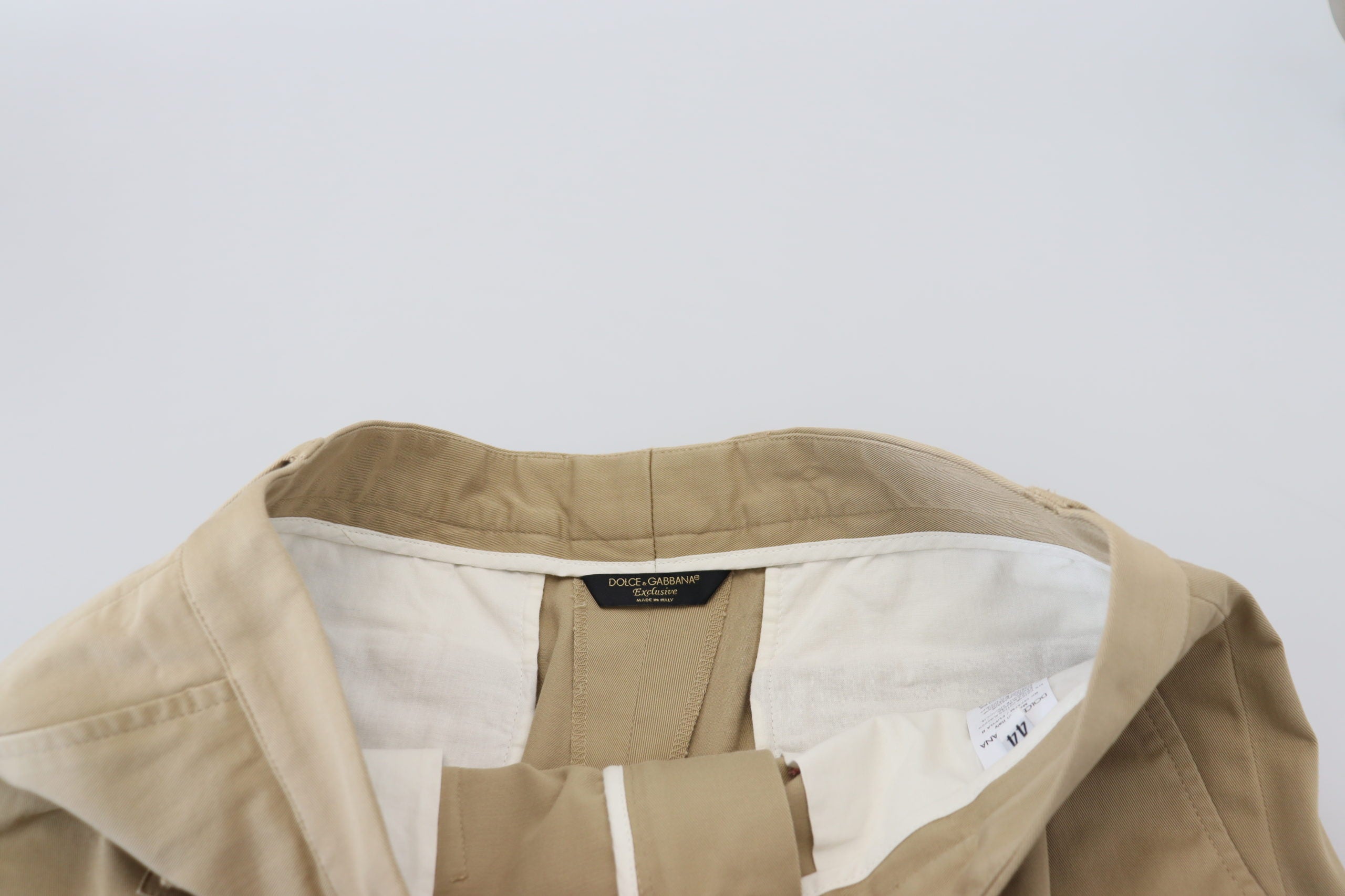 Dolce &amp; Gabbana Elegante Designer-Shorts aus Baumwollmischung in Beige