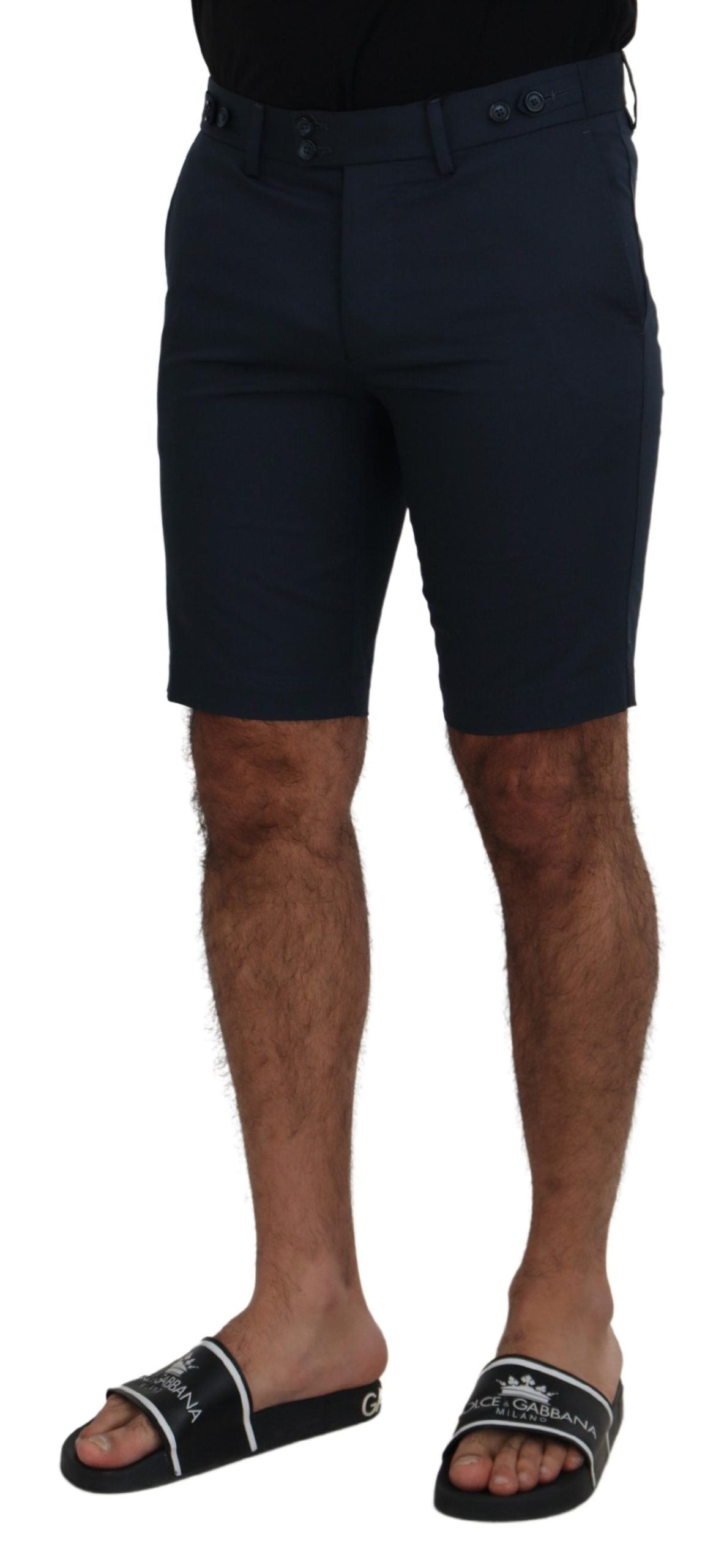 Dolce &amp; Gabbana Elegante Shorts aus blauer Baumwollmischung