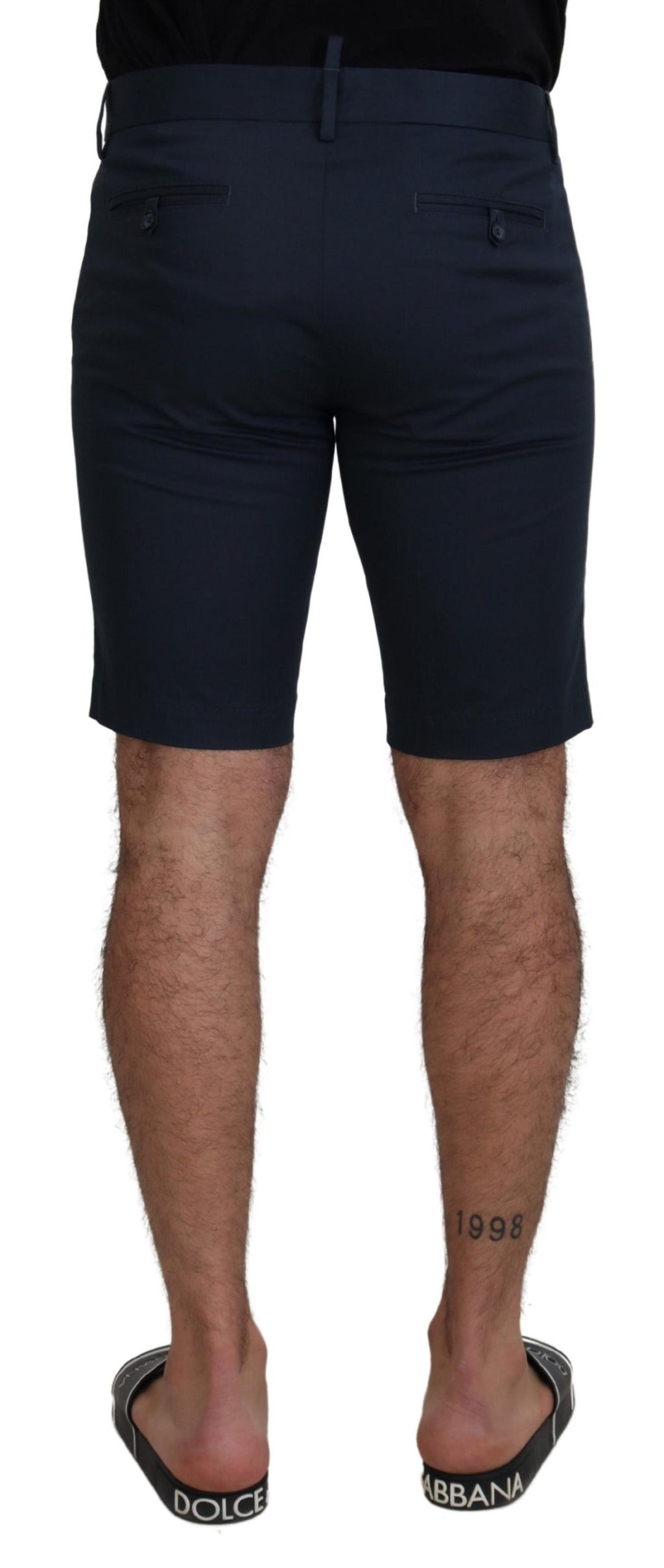 Dolce &amp; Gabbana Elegante Shorts aus blauer Baumwollmischung